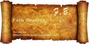 Falb Beatrix névjegykártya